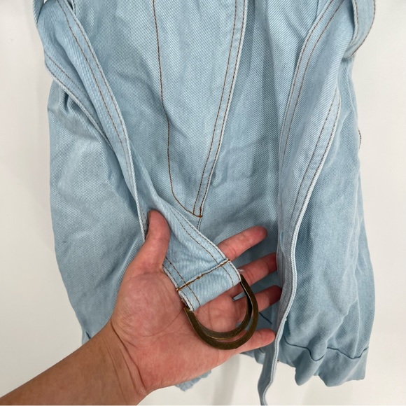 Choosy Minh Romper denim jumpsuit size extra large chambray soft denim cloth - Picture 10 of 10